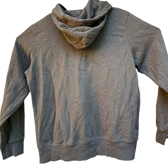 The North Face Gray Half Dome Hoodie Sweatshirt White Logo TNF Size L Pullover - Picture 7 of 9